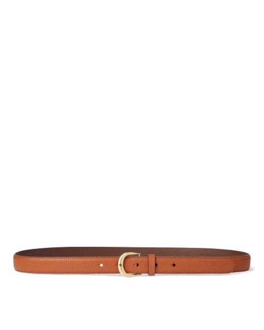 Cinturón de cuero vachetta elegante Ralph Lauren de color Brown