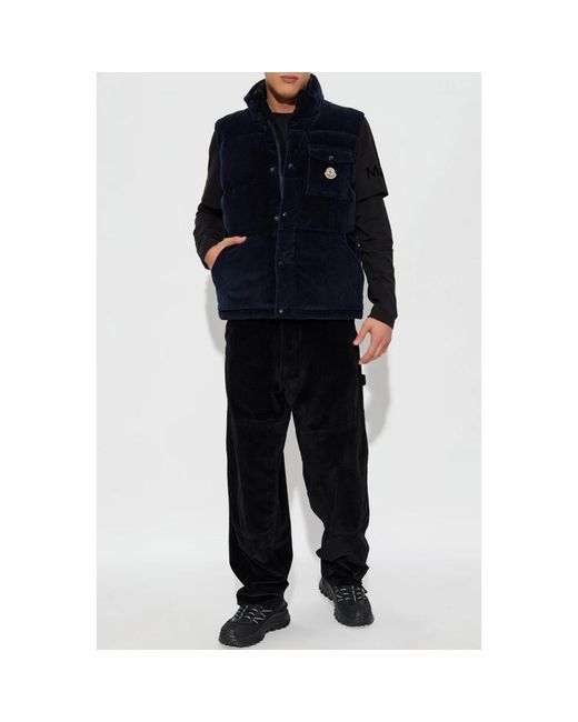 Moncler Blue Vests for men