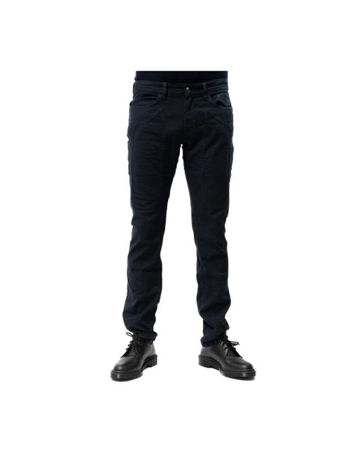 Jeckerson Black Slim-Fit Trousers for men