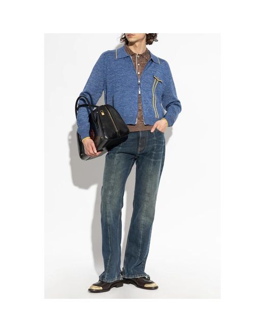 Cardigans Versace de hombre de color Blue