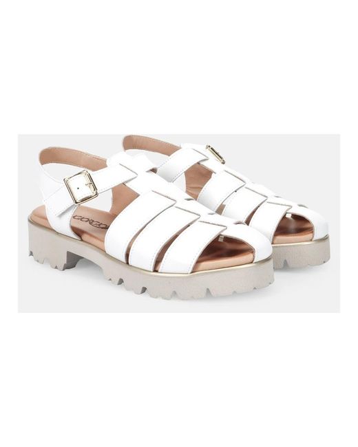 Sangiorgio Metallic Flat Sandals