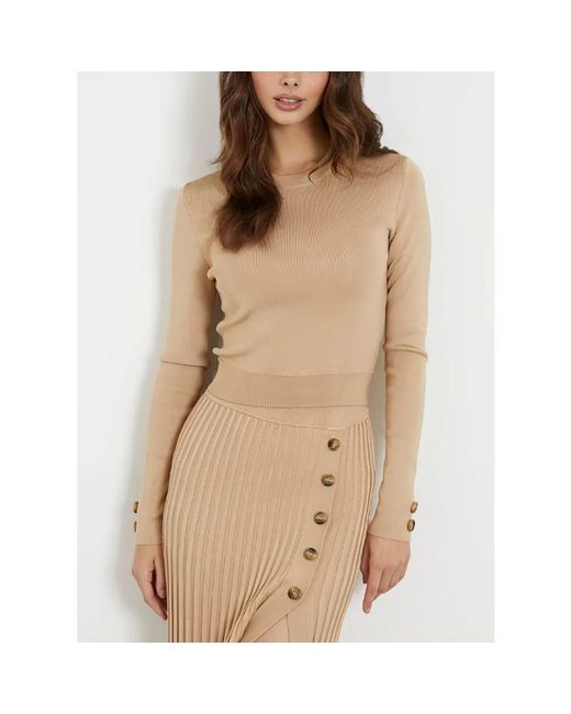 Guess Natural Round-Neck Knitwear