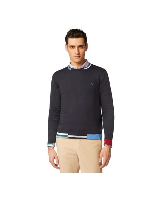 Harmont & Blaine Blue Round-Neck Knitwear for men