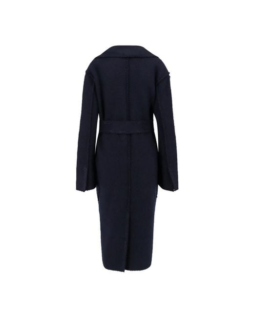 Max Mara Blue Belted Coats