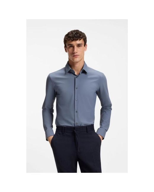 Boss Blue Formal Shirts for men