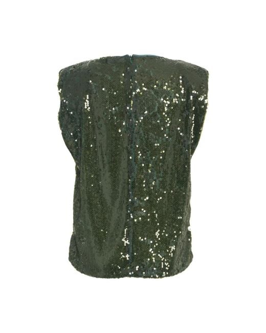 Sleeveless Tops Jucca en coloris Green