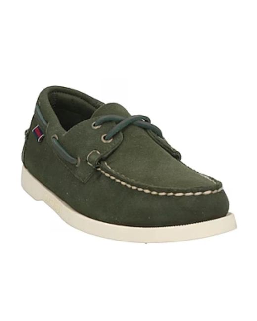 Sebago Green Sailor Shoes for men
