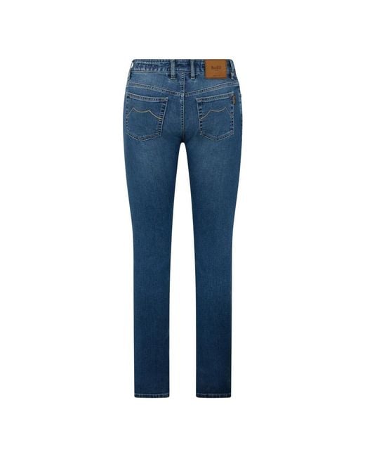 Moorer Blue Slim-Fit Jeans for men