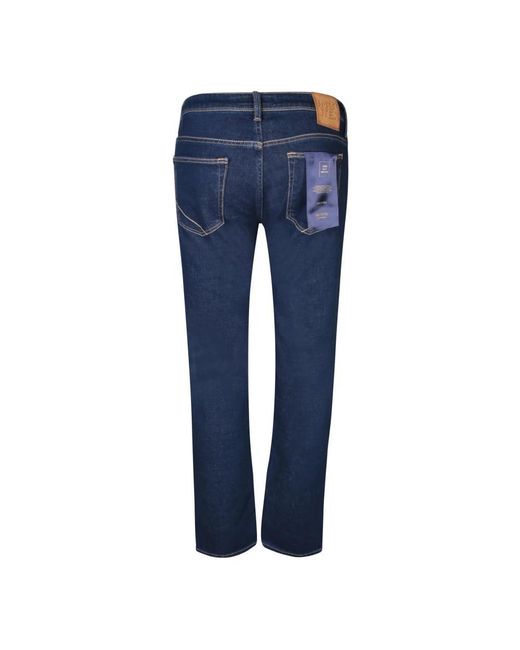 Incotex Blue Straight Jeans for men