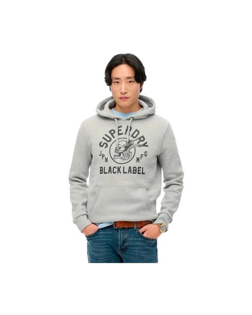 Superdry Hoodies & Sweatvesten ,Grijs ,Katoen Core Sweat in het Gray voor heren