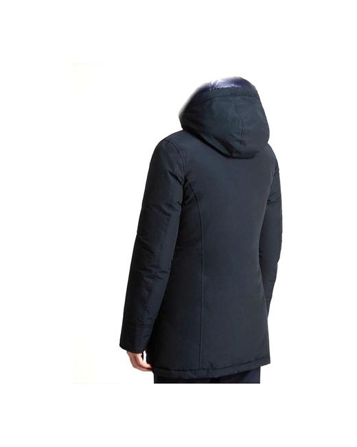 Woolrich Blue Winter Jackets