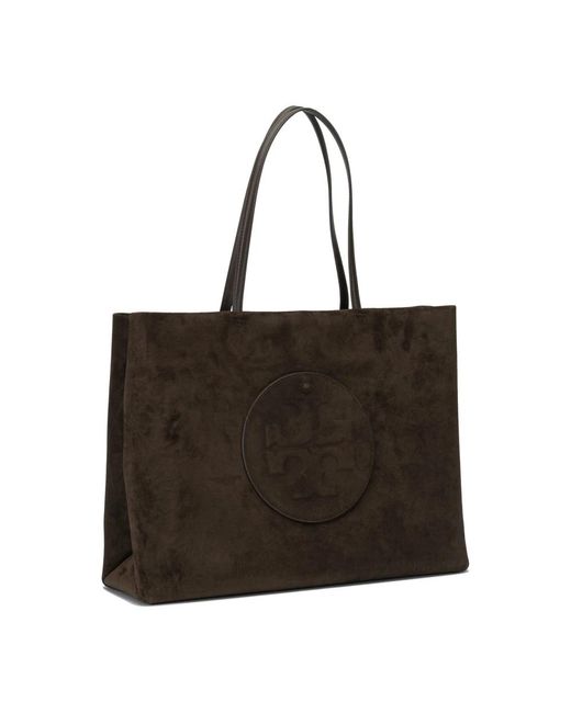 Tory Burch Black Ella Wildleder-Tote