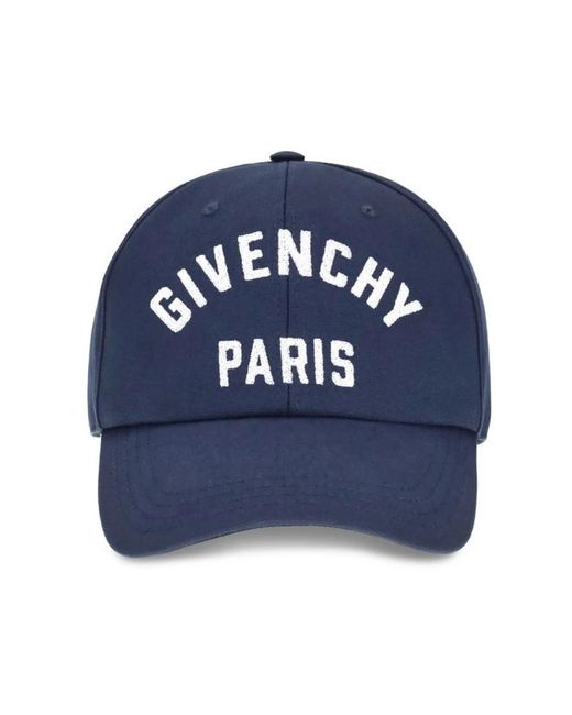 Givenchy Logo Baseballkappe Mit Gebogenem Schirm in Blue für Herren