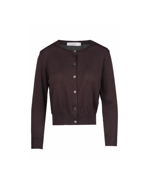 Jucca Cropped Cardigan in het Purple