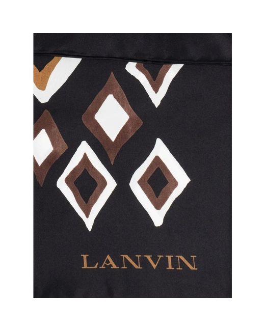 Lanvin Black Silk Scarves