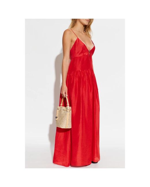 Tory Burch Linnen Jurk in het Red