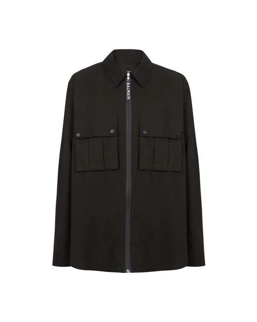 Balmain Black Light Jackets for men