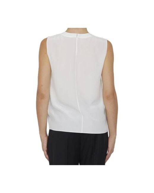 Saint Laurent White Sleeveless Tops