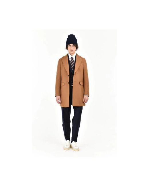 Manuel Ritz Slim Fit Jas in het Brown voor heren