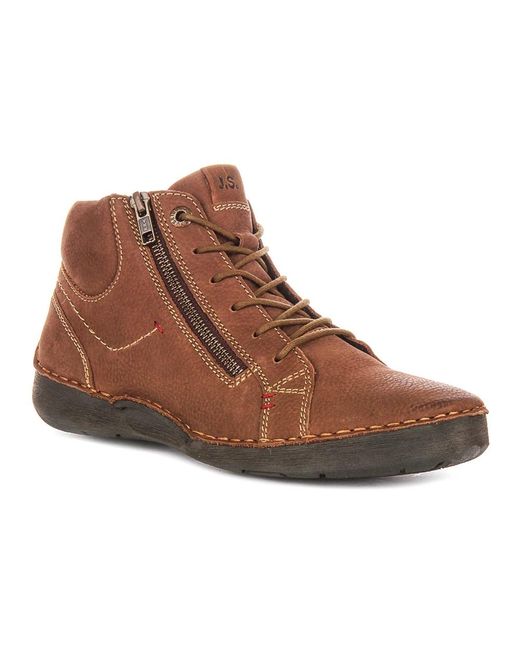 Josef Seibel Brown Lace-Up Boots