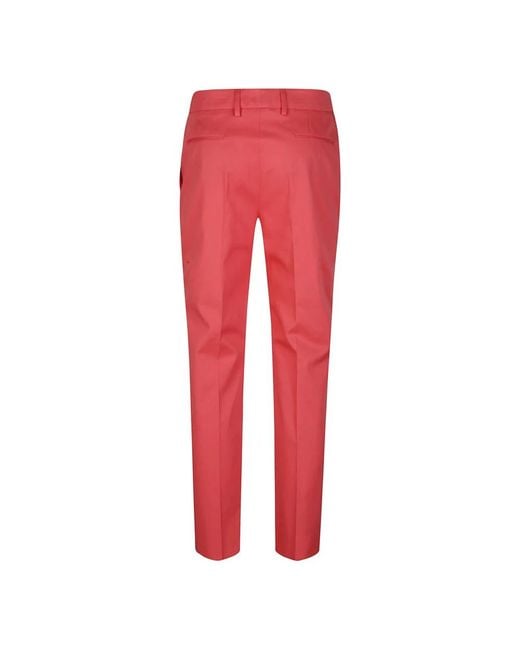 PT Torino Red Slim-Fit Trousers