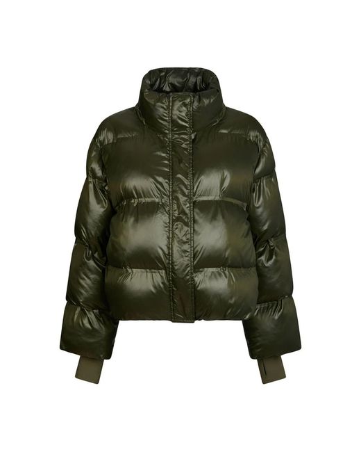 Neo Noir Jassen ,Groen ,Polyester Pufferjas Olijf Cropped Stijl in het Green