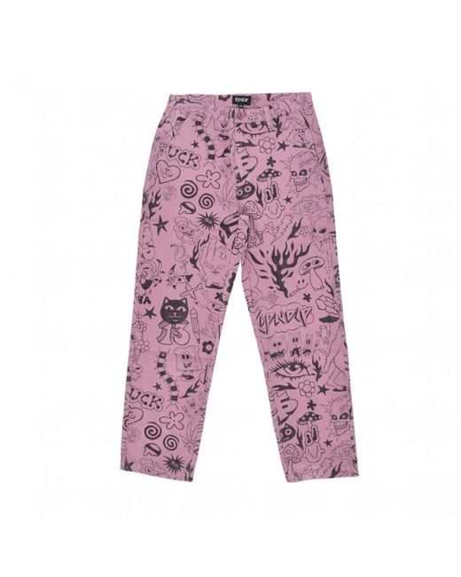 RIPNDIP Straight Trousers in het Red voor heren