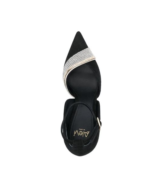 ALEVI Black Elegante statement pumps