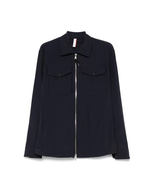 Pmds Blaues Zip-Shirt Mit Taschen in Blue für Herren