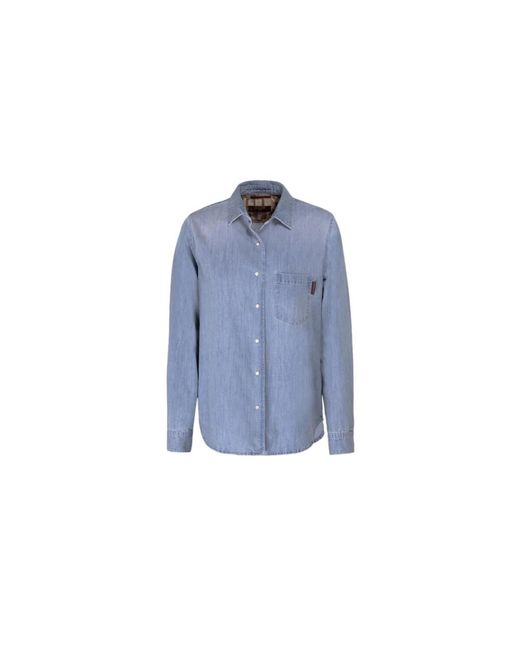Denim Shirts di Moorer in Blue