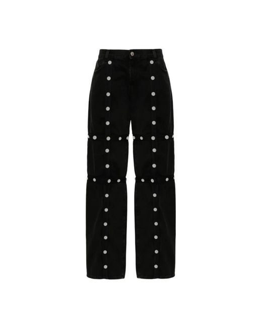 The Attico Black Straight Jeans