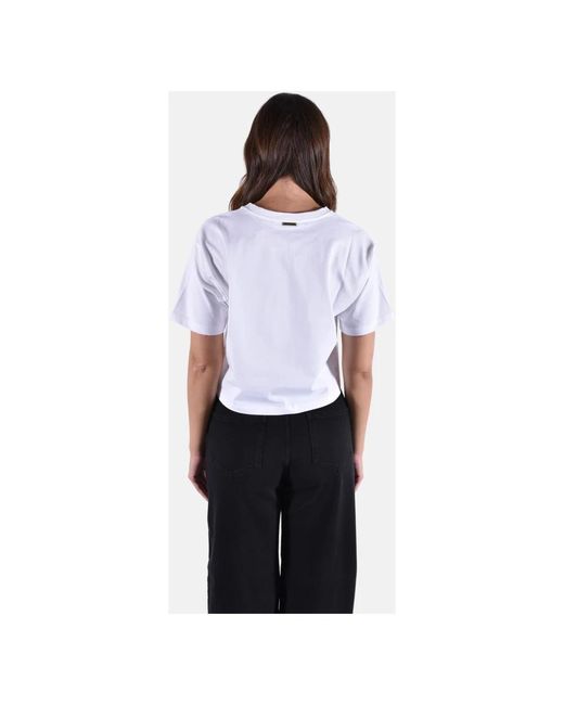 Michael Kors Katoenen Jersey T-Shirt Met Logo En Studs in het White