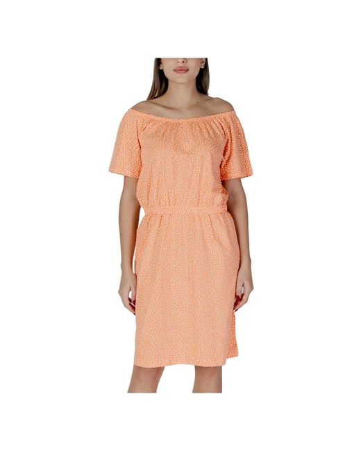 B.Young Orange Short Dresses