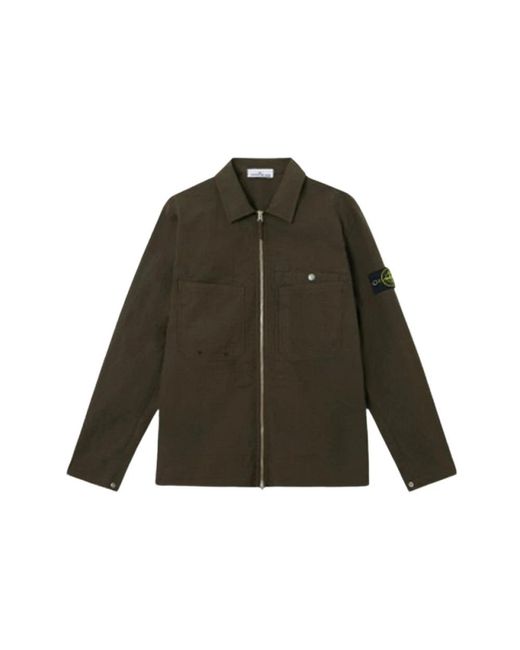 Stone Island Green Casual Shirts for men