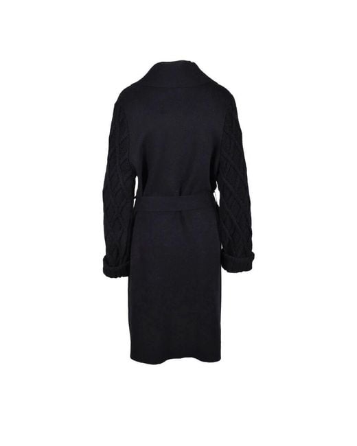 Double-Breasted Coats D.exterior de color Black