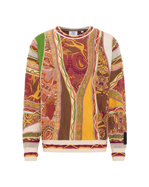carlo colucci Orange Round-Neck Knitwear for men