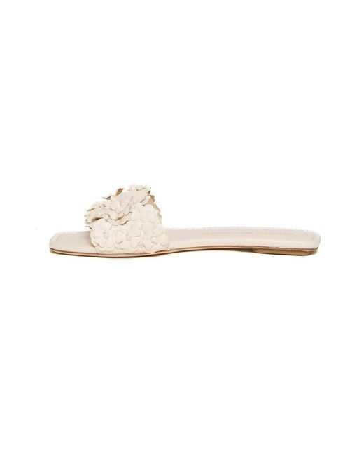 Stuart Weitzman White Sliders
