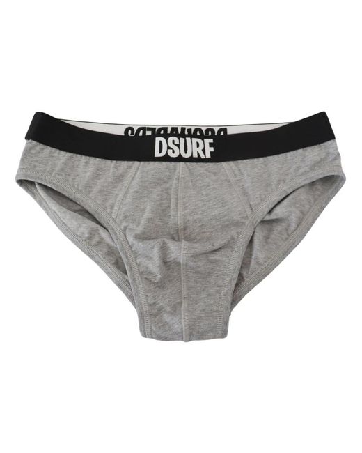 DSquared² Ondergoed ,Grijs ,Katoen Dsurf Brief in het Gray voor heren