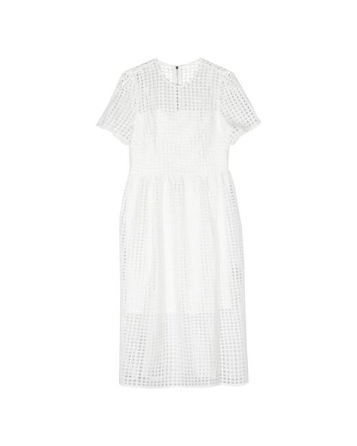 DKNY White Midi Dresses