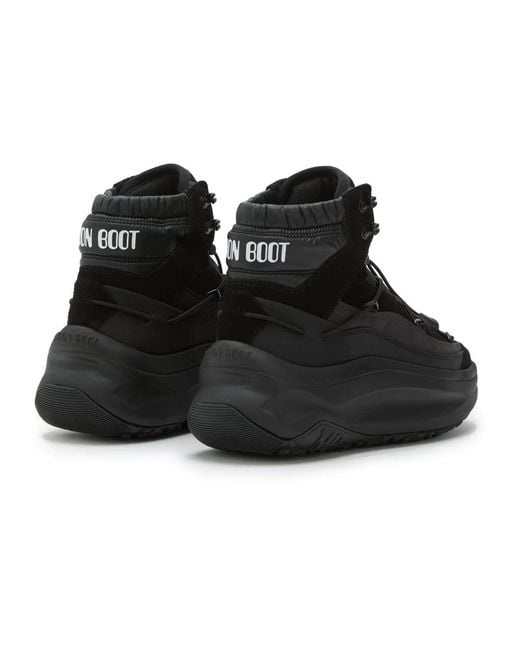 Moon Boot Moon247 Xlace Mid in het Black voor heren