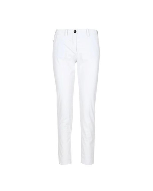Rrd Broeken ,Wit ,Katoen Witte Katoenen High Waist Broek in het White