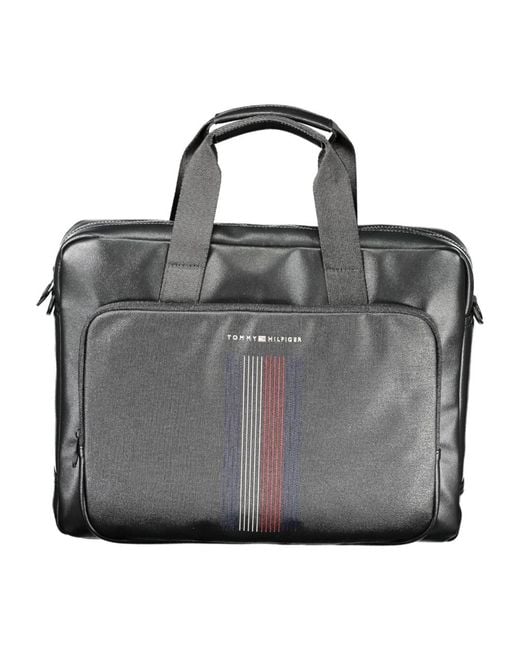Tommy Hilfiger Zwarte Aktetas Met Laptopvak in het Black voor heren