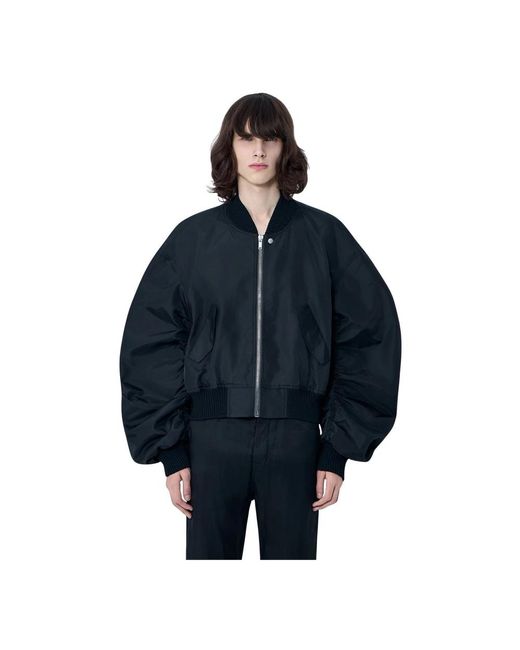 Rick Owens Blue Bomber Jackets for men
