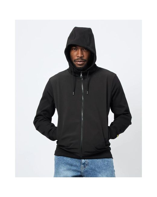 Lyle & Scott Schwarzer Baumwollkapuzenpullover Mit Reißverschluss in Black für Herren