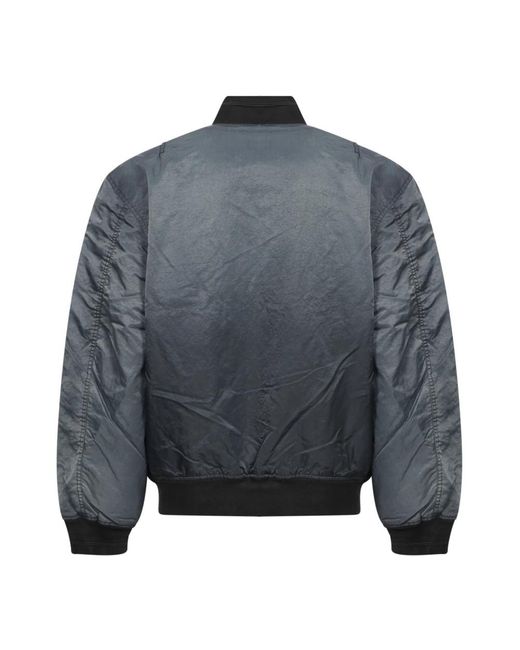 DIESEL Jassen ,Blauw ,Nylon Zwarte Zwarte Bomberjack in het Gray voor heren