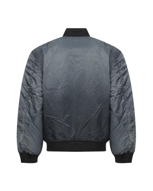 DIESEL Jassen ,Blauw ,Nylon Zwarte Zwarte Bomberjack in het Gray voor heren