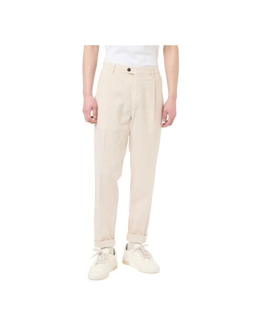 Eleventy Baumwollseidenhose Mit Pences in Natural für Herren
