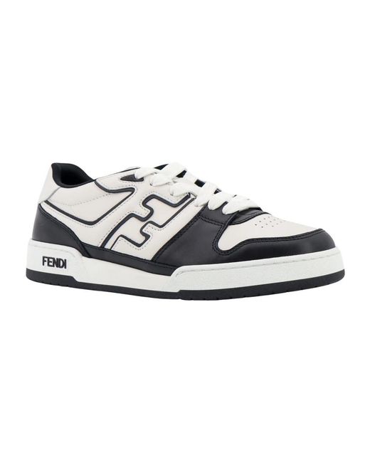 Fendi Schwarze Sneakers Mit Logo-Patch in Black für Herren