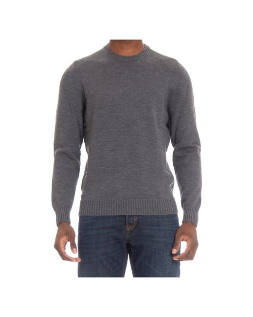 Drumohr Gray Round-Neck Knitwear for men