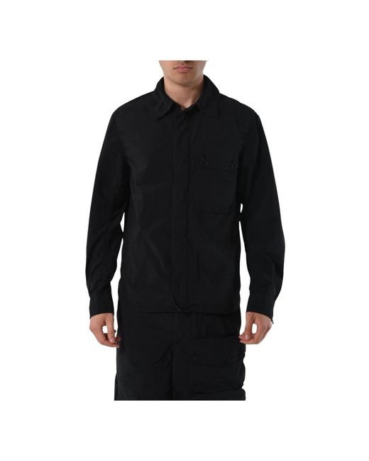 Overshirt in nylon con zip nascosta di C P Company in Black da Uomo